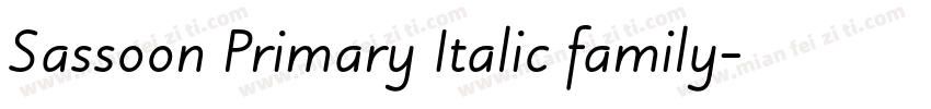 Sassoon Primary Italic family字体转换